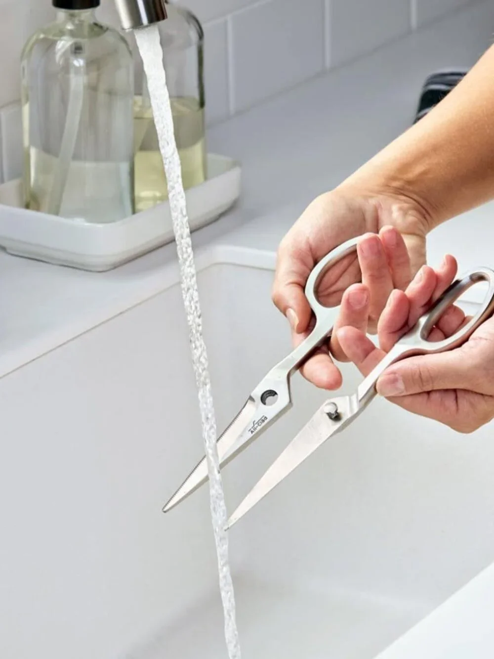 ALL- CLAD German Brushed Stainless Steel Silver Kitchen Shears NWT